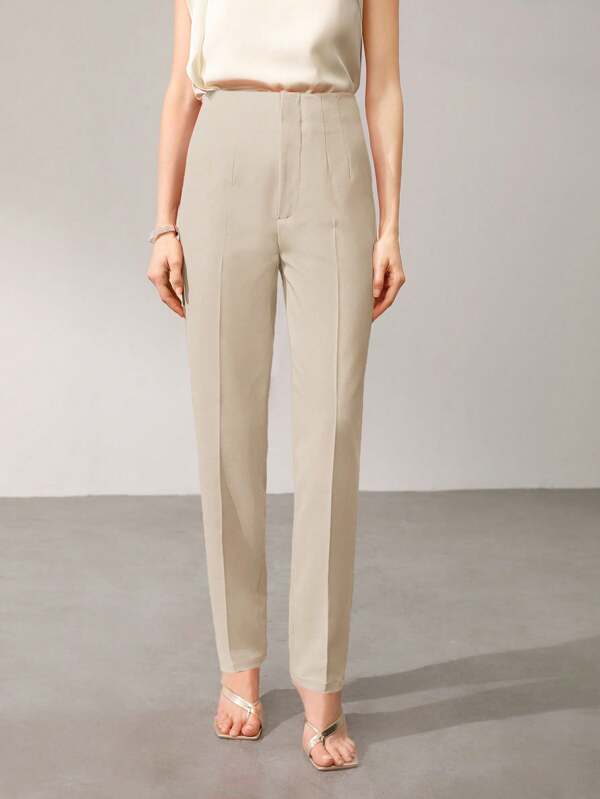 Calça Alfaiataria Feminina Afilada Forrada com Zíper – Social Escritório Elegante | Boutique do Encanto