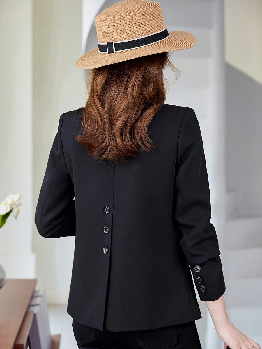 Blazer Feminino Alfaiataria Off White com Fenda nas Costas – do PP ao XXG | Boutique do Encanto