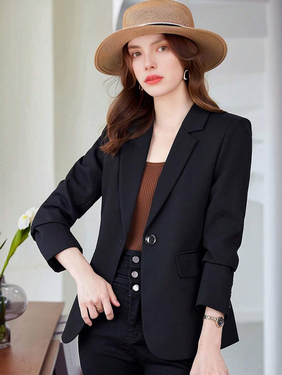 Blazer Feminino Alfaiataria Off White com Fenda nas Costas – do PP ao XXG | Boutique do Encanto