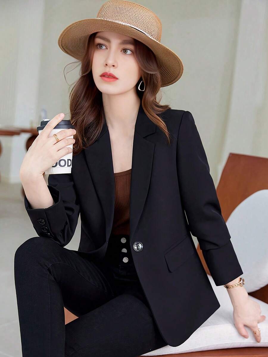 Blazer Feminino Alfaiataria Off White com Fenda nas Costas – do PP ao XXG | Boutique do Encanto