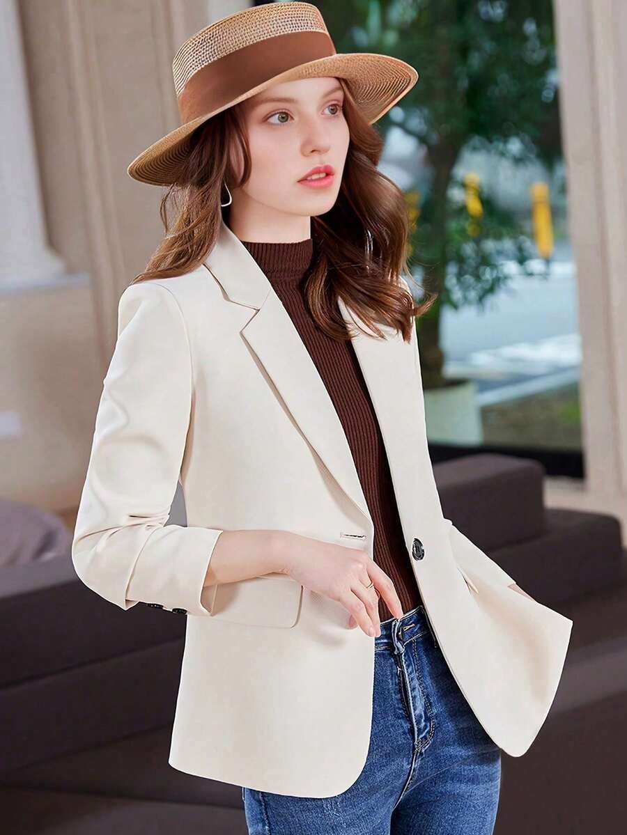 Blazer Feminino Alfaiataria Off White com Fenda nas Costas – do PP ao XXG | Boutique do Encanto