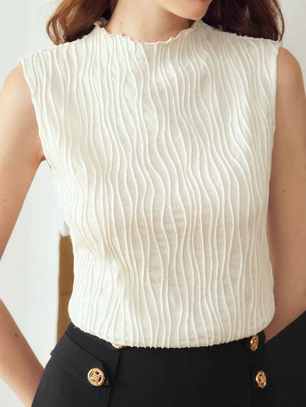 Blusa Feminina Bege, Preto e Marrom - Texturizado Slim Fit – Coleção Entre Estações | Boutique do Encanto