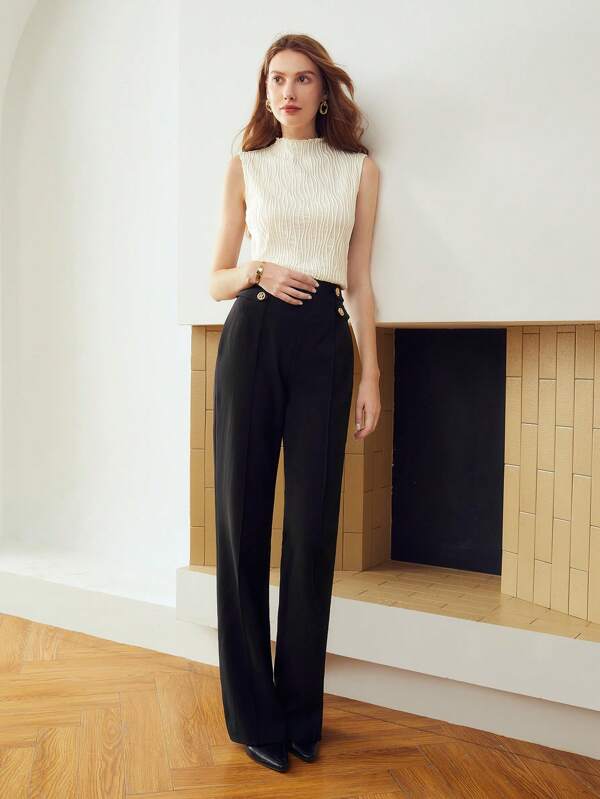 Blusa Feminina Bege, Preto e Marrom - Texturizado Slim Fit – Coleção Entre Estações | Boutique do Encanto