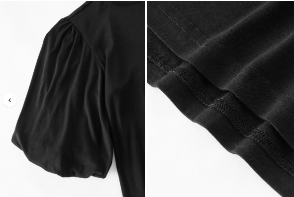 Blusa Feminina Elegante Cor Preto Manga Bufante Colarinho alto - Coleção Entre Estações - Boutique do Encanto