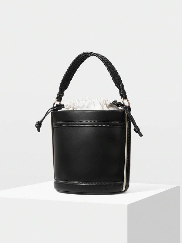 Bolsa Saco Balde Feminina em Couro PU - Alça Superior - Coleção Modern Office - Boutique do Encanto Bolsas