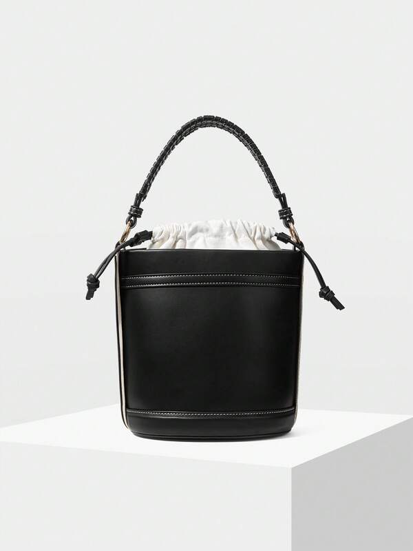 Bolsa Saco Balde Feminina em Couro PU - Alça Superior - Coleção Modern Office - Boutique do Encanto Bolsas