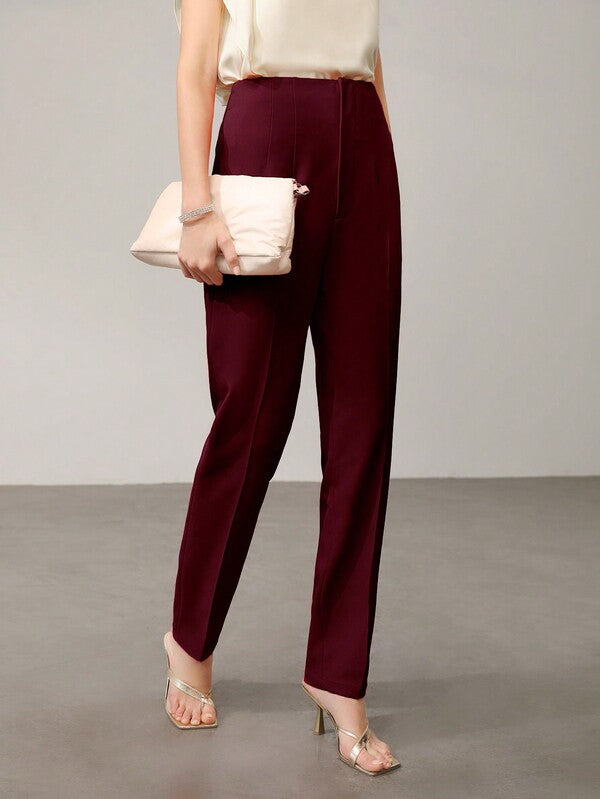 Calça Alfaiataria Feminina Afilada Forrada com Zíper – Social Escritório Elegante | Boutique do Encanto