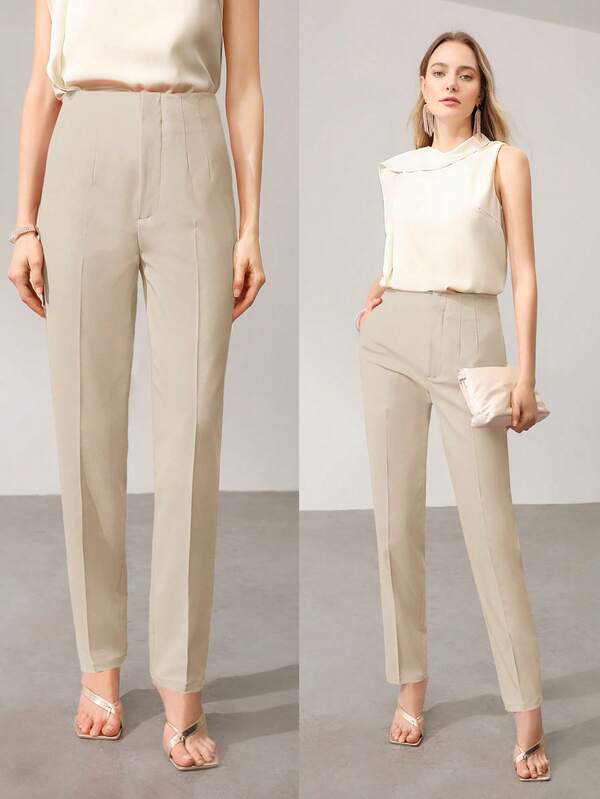 Calça Alfaiataria Feminina Afilada Forrada com Zíper – Social Escritório Elegante | Boutique do Encanto