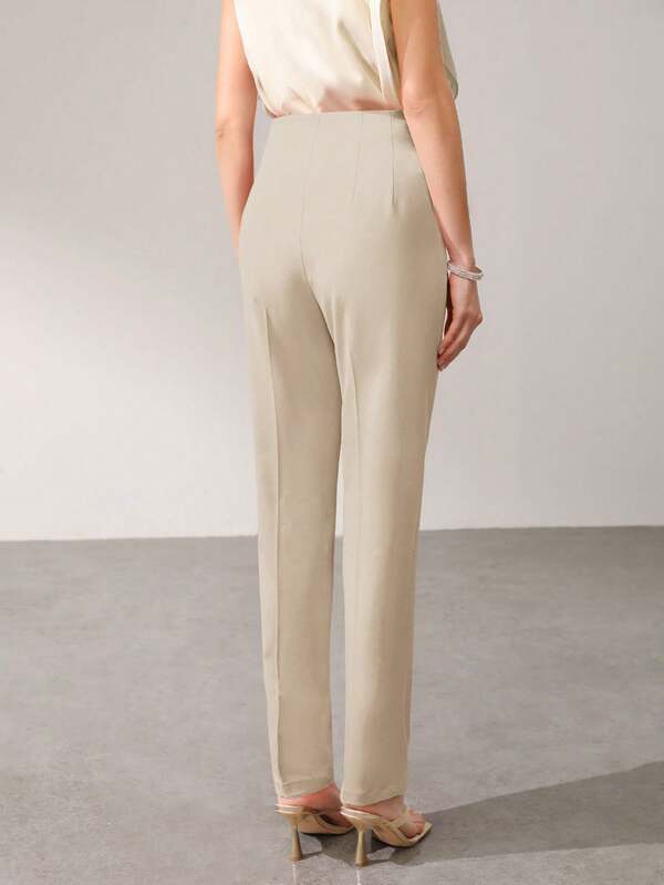 Calça Alfaiataria Feminina Afilada Forrada com Zíper – Social Escritório Elegante | Boutique do Encanto