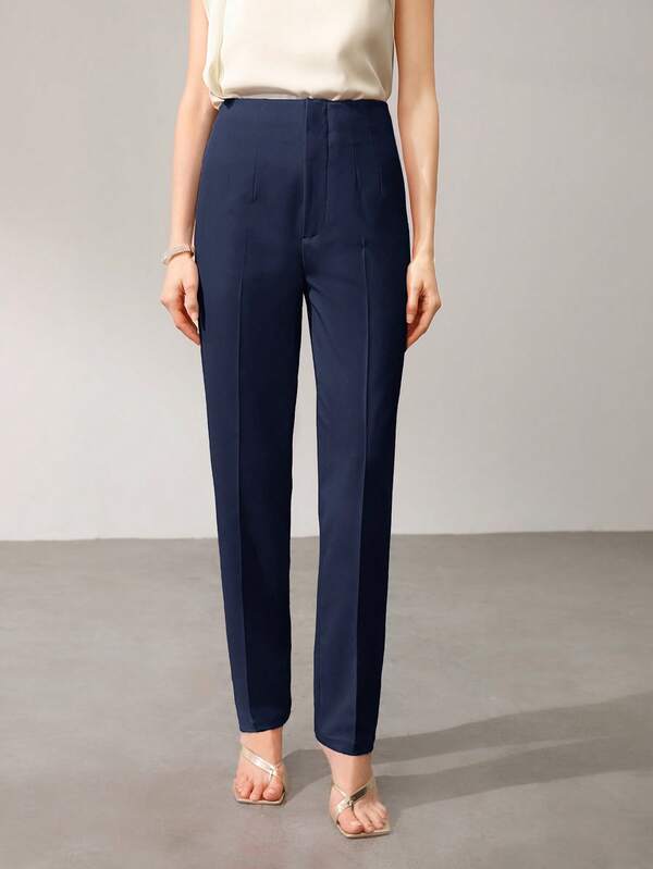 Calça Alfaiataria Feminina Afilada Forrada com Zíper – Social Escritório Elegante | Boutique do Encanto