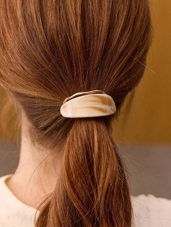 Elástico para Cabelo com Aplique Decorativo em Resina Âmbar – Coleção Milano - Boutique do Encanto