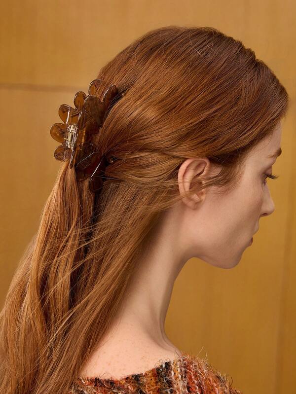 Fivela - Grampo de Cabelo Floral em Acrílico - Fixação Elegante para Penteados - Boutique do Encanto