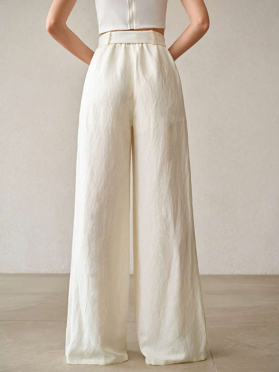 Pantalona Marfim Natural para Primavera Verão
