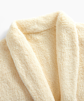 Roupão Feminino Longo Plush com Gola Xale Cor Damasco - Toque Macio - Íntimos & Conforto Boutique do Encanto