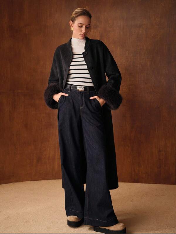 Suéter Feminino Premium de Tricô Listrado Slim Fit - Coleção Knitwear Elegance - Boutique do Encanto Blusas