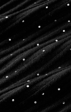 Suéter Premium Slim Fit com Strass e Transparência – Preto