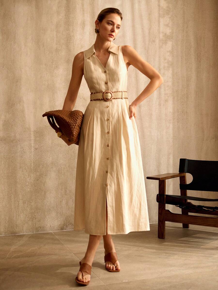 Vestido midi feminino Baunilha Pastel - Boutique do Encanto