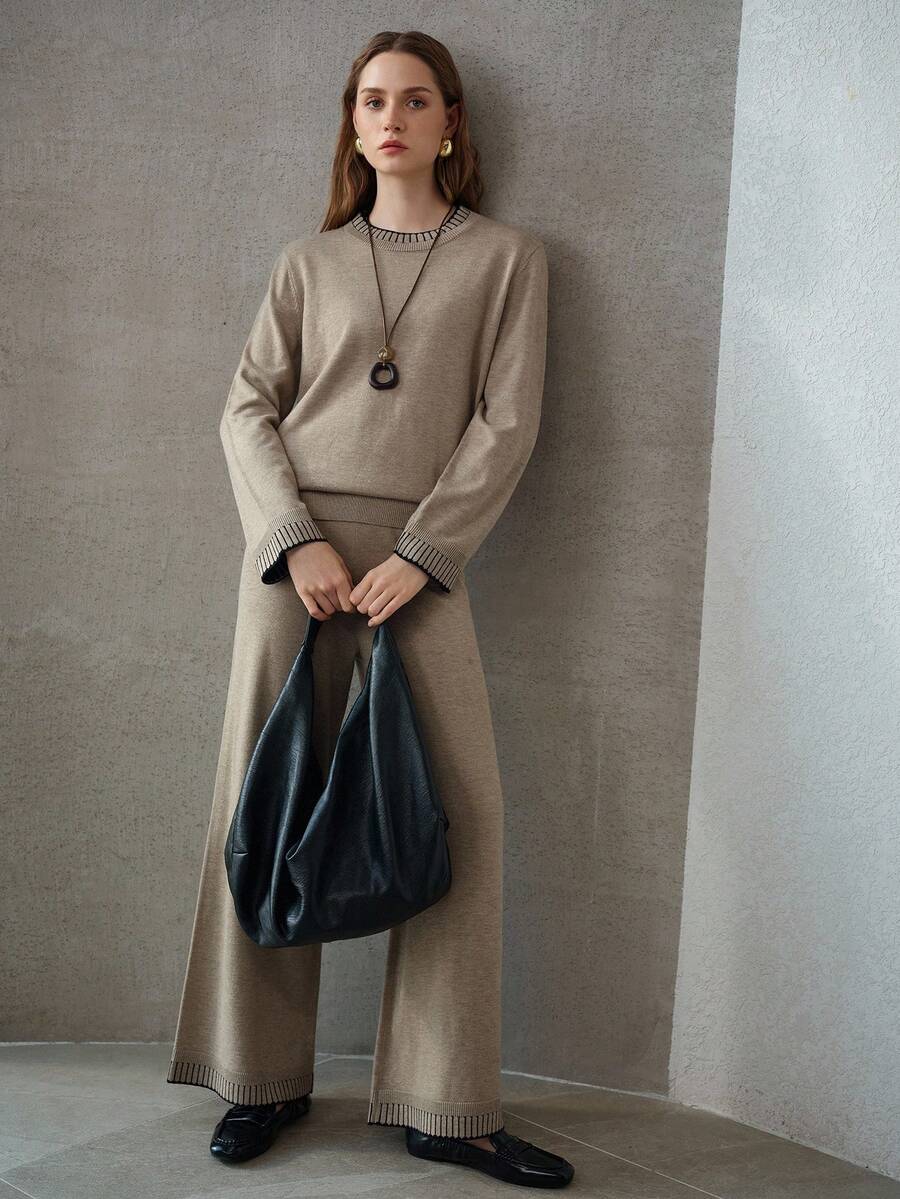 conjunto feminino confortável e moderno estilo sofisticado inverno