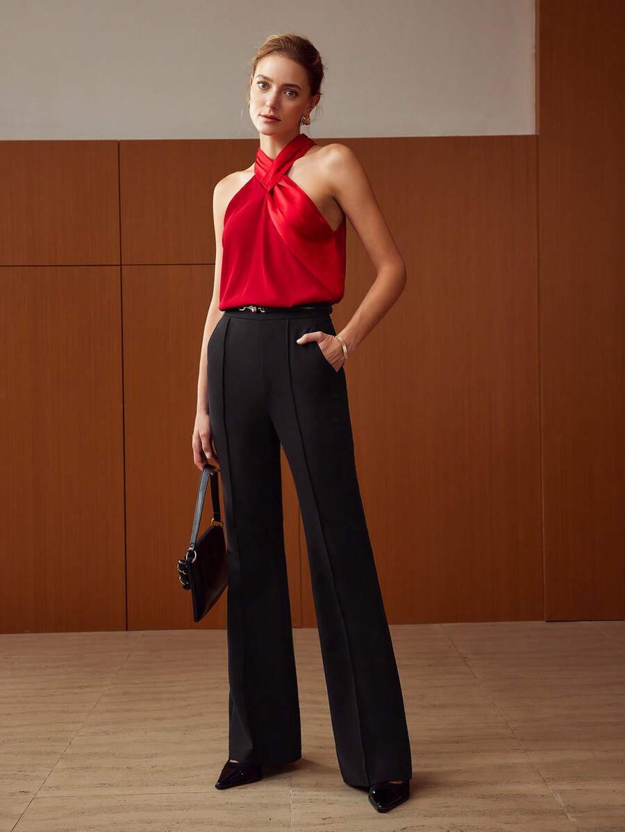 Blusa Halter Premium - Design Cruzado e Elegante