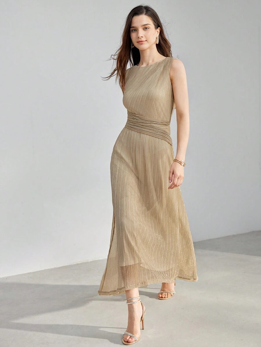 Vestido Sem Mangas Premium - Textura Fluida