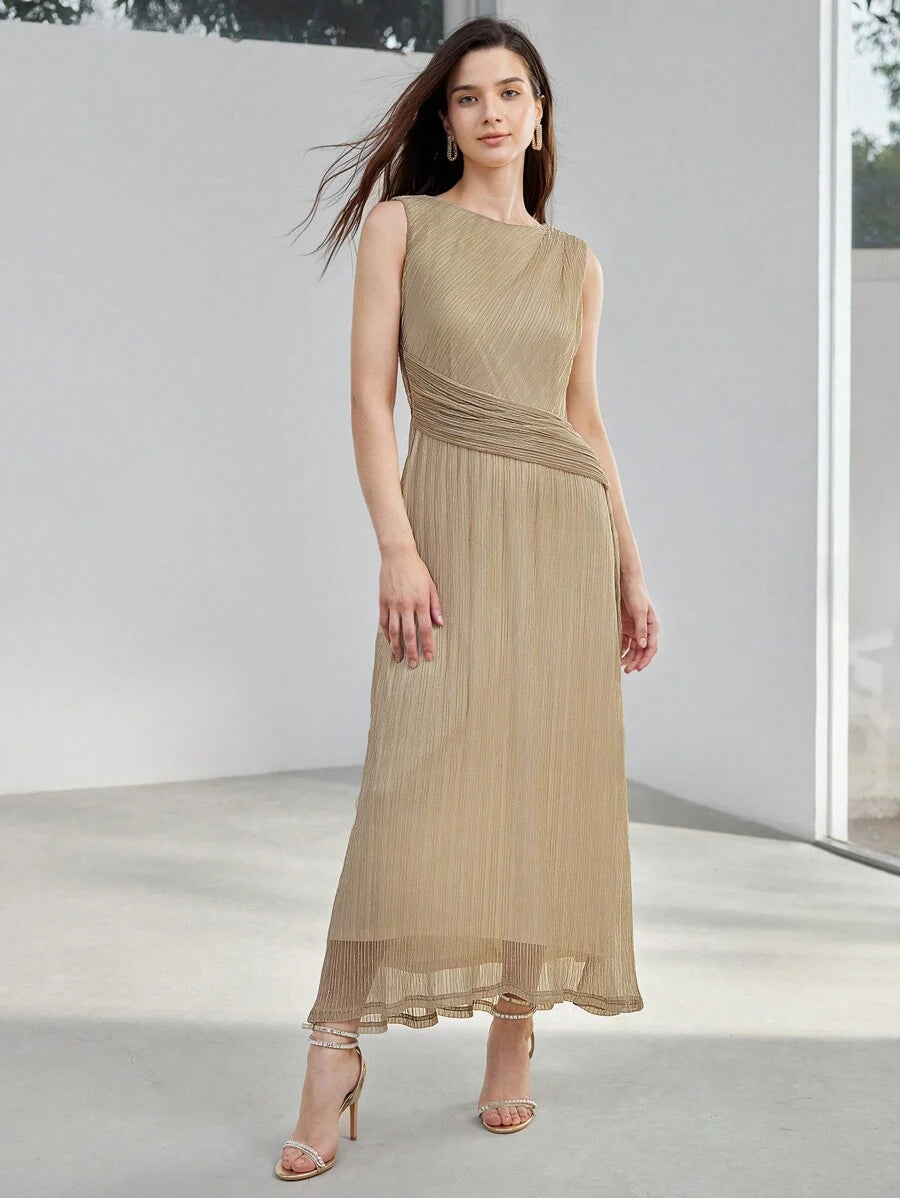 Vestido Sem Mangas Premium - Textura Fluida