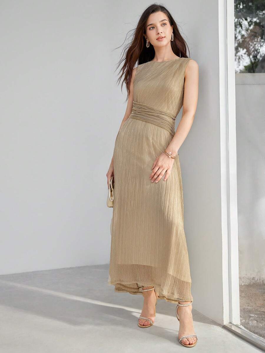 Vestido Sem Mangas Premium - Textura Fluida