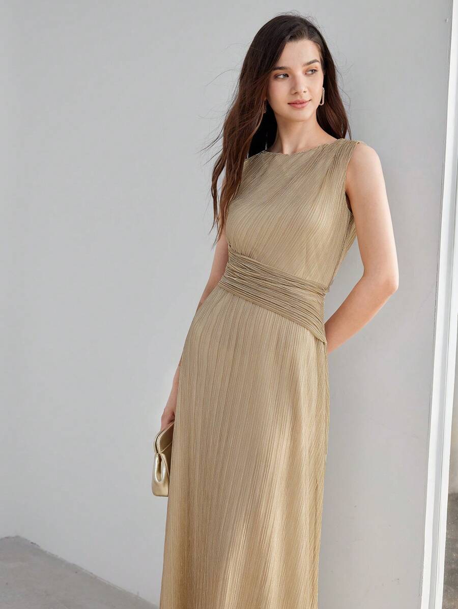Vestido Sem Mangas Premium - Textura Fluida
