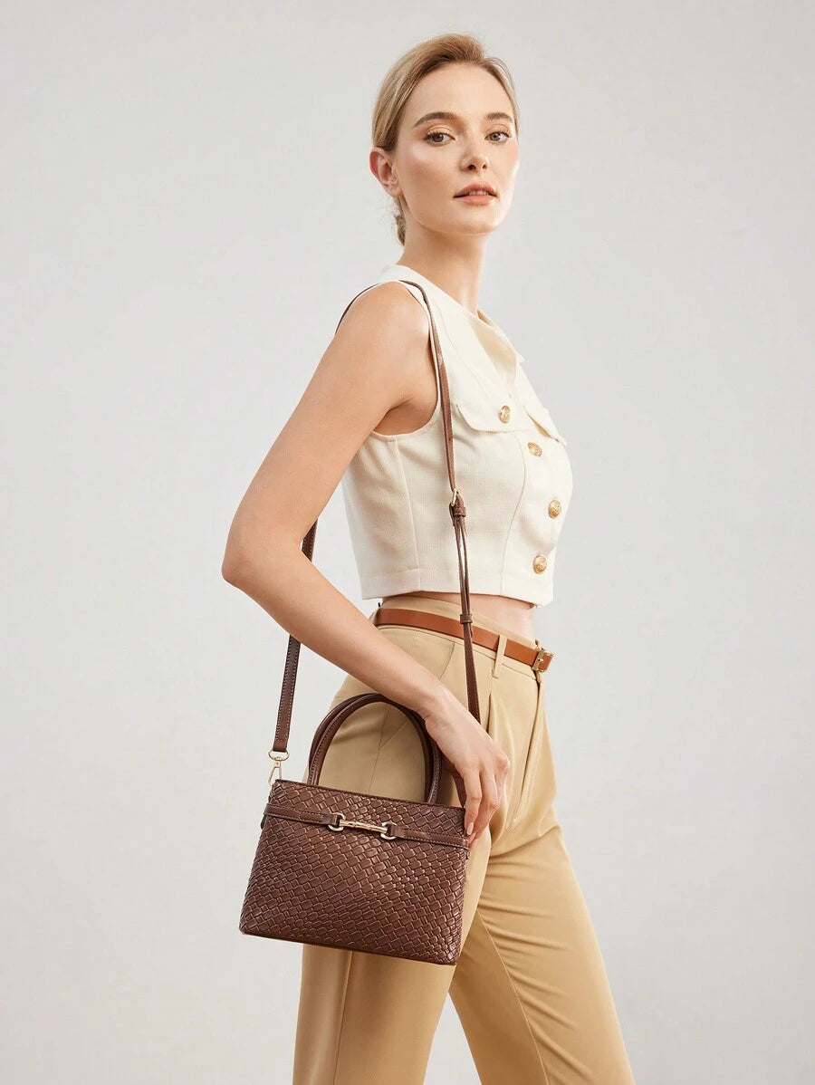 Bolsa Feminina Estruturada em Trama Natural com varios cores – Verão 2027