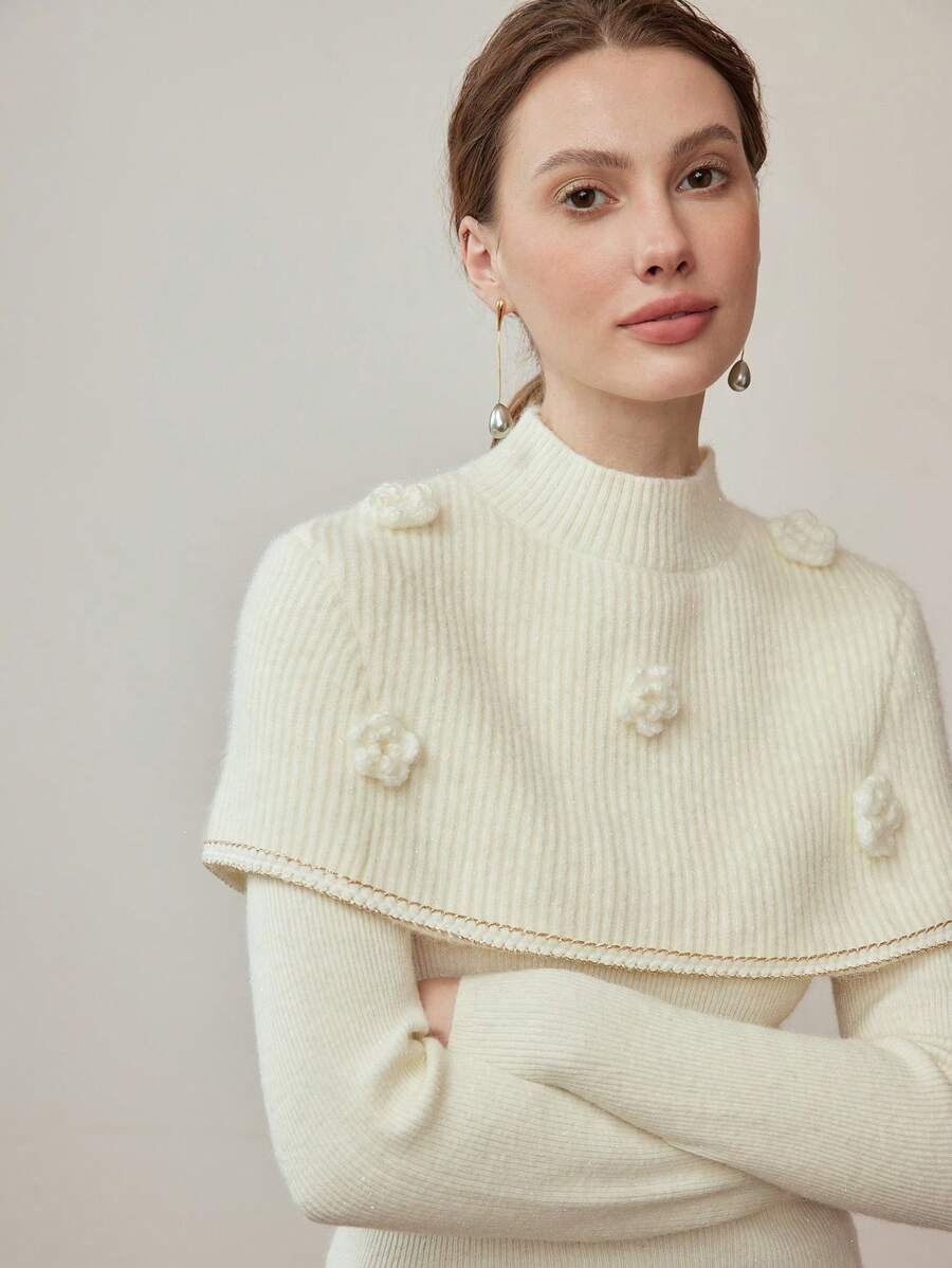 Top Feminino Elegante - Malha com Remendo Floral