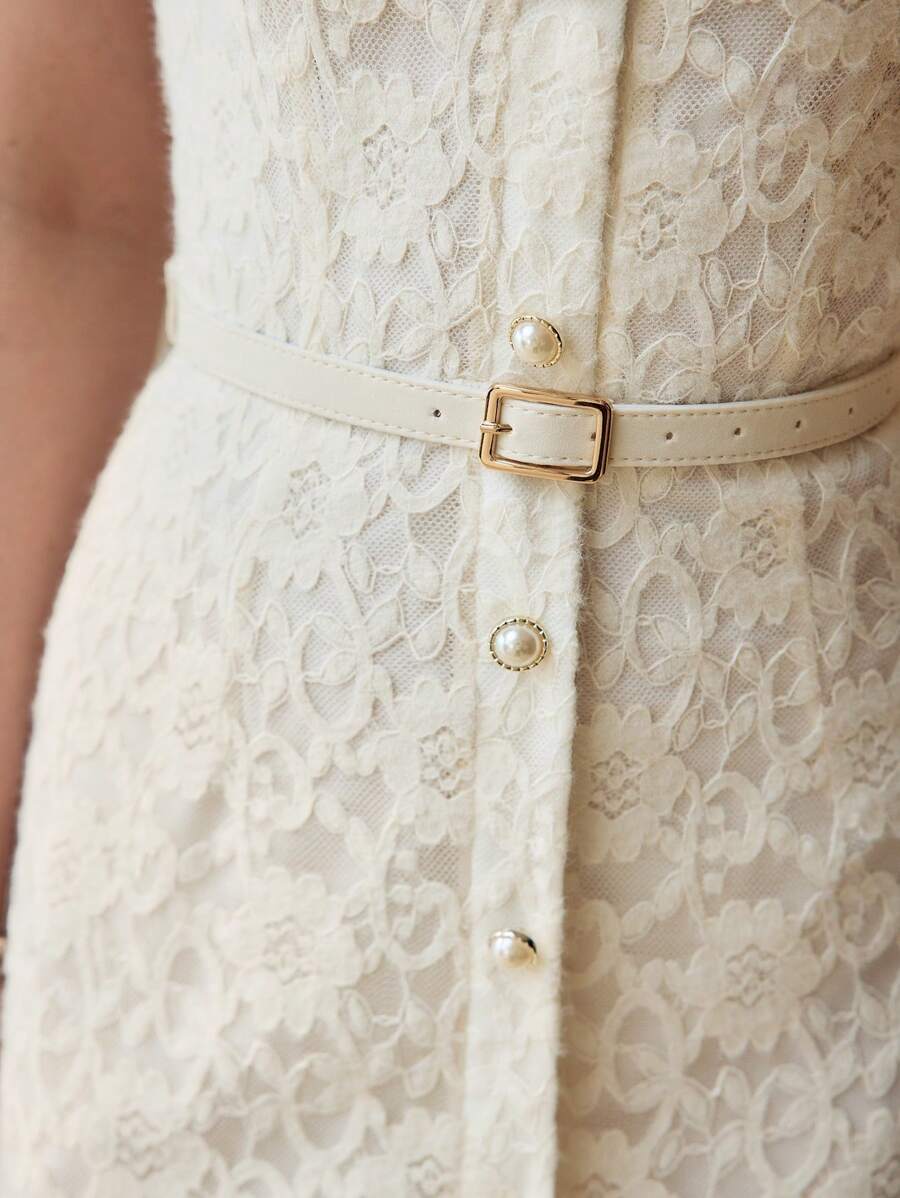 Vestido Sereia Premium - Renda Contrastante e Tela