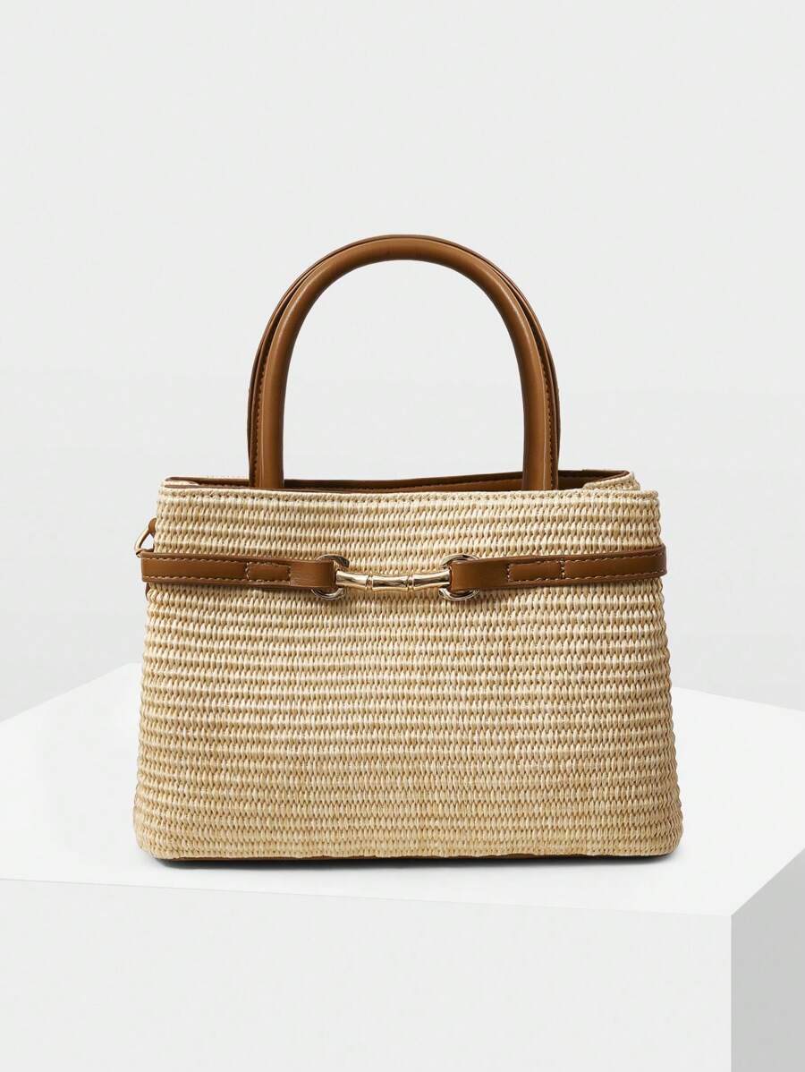 Bolsa Feminina Estruturada em Trama Natural com varios cores – Verão 2027