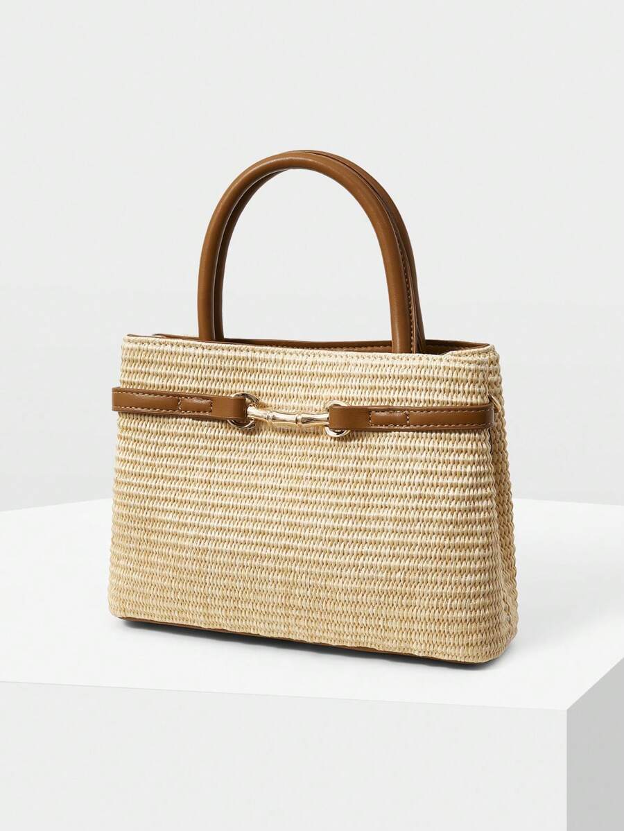 Bolsa Feminina Estruturada em Trama Natural com varios cores – Verão 2027