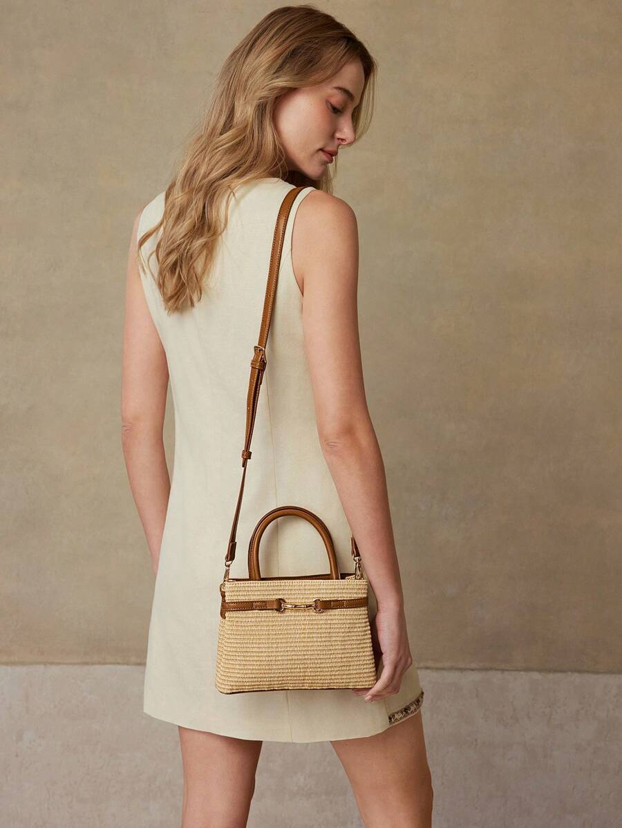 Bolsa Feminina Estruturada em Trama Natural com varios cores – Verão 2027
