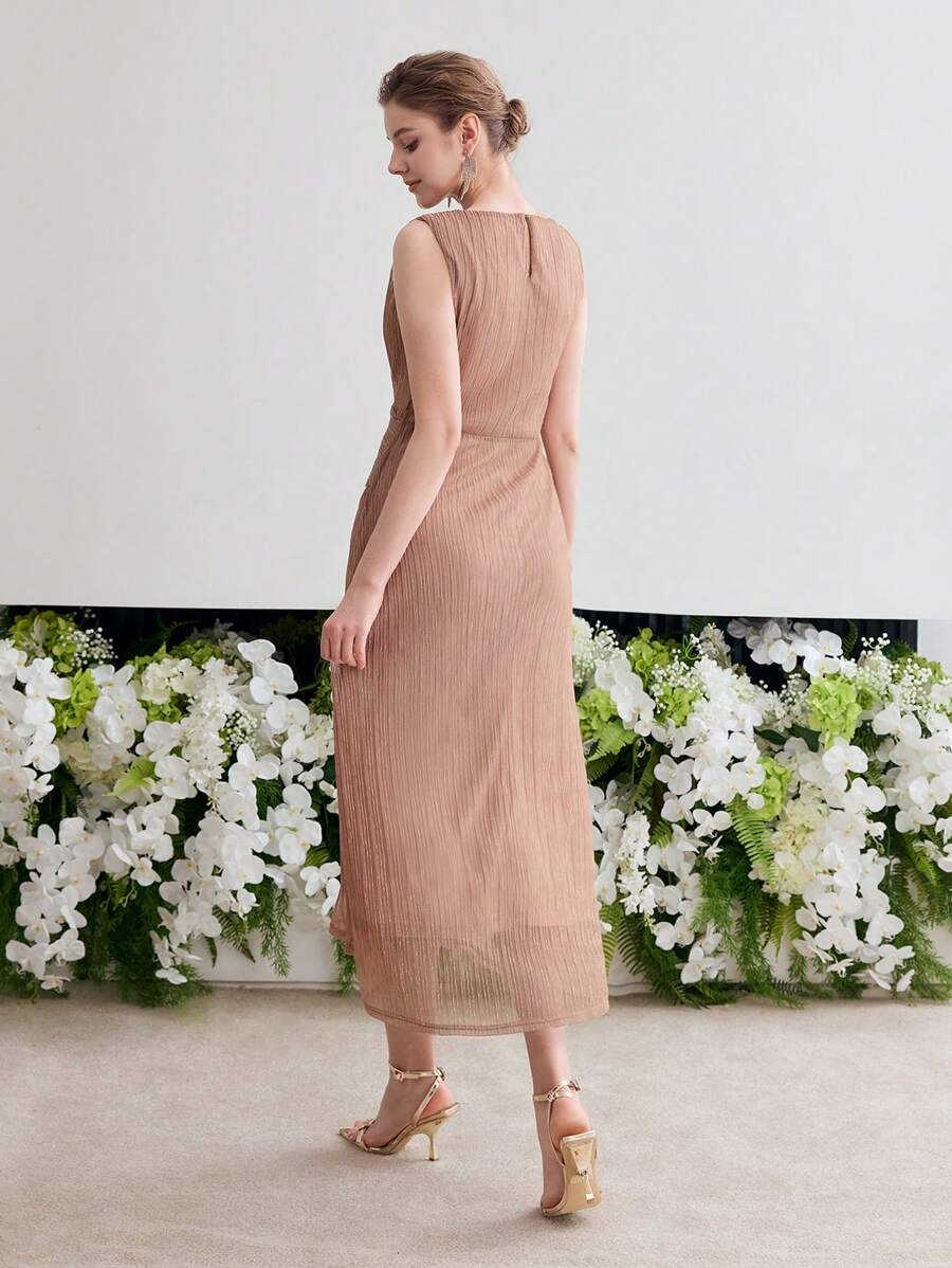 Vestido Sem Mangas Premium - Textura Fluida