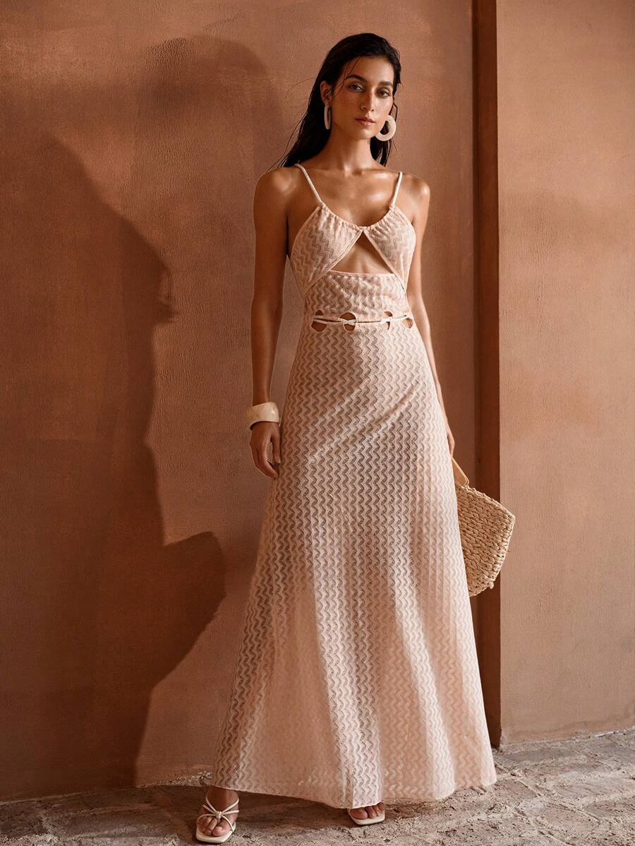 Vestido Capa Premium - Estampa Chevron Recortada
