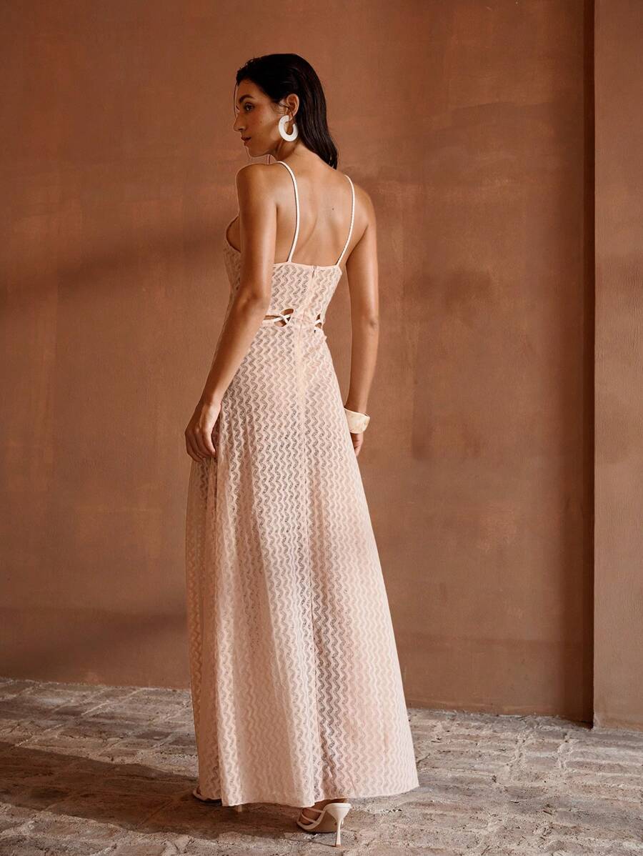 Vestido Capa Premium - Estampa Chevron Recortada