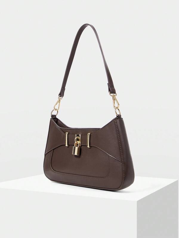 Bolsa Feminina Elegante e Básica em Couro PU - Alça de Cadeia - Coleção Urban Chic - Boutique do Encanto Bolsas