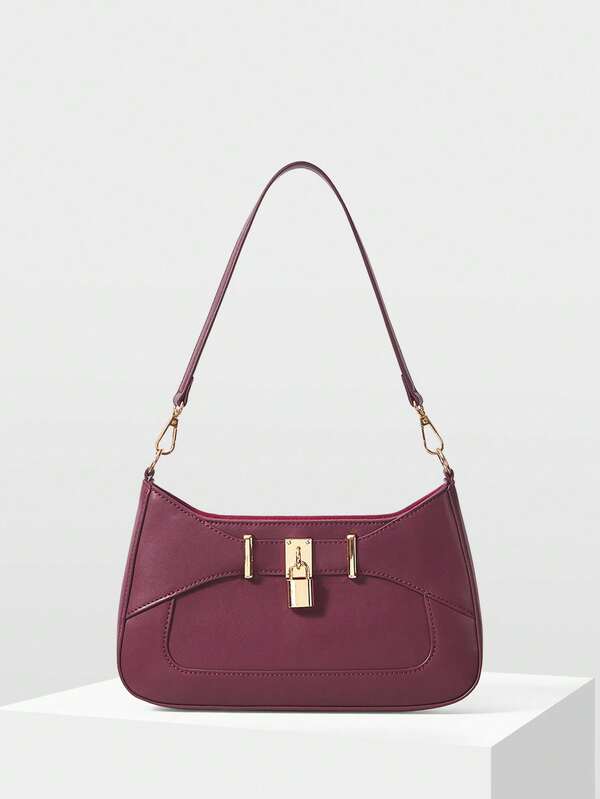 Bolsa Feminina Elegante e Básica em Couro PU - Alça de Cadeia - Coleção Urban Chic - Boutique do Encanto Bolsas