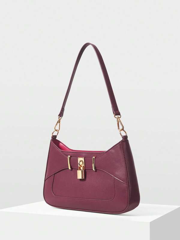 Bolsa Feminina Elegante e Básica em Couro PU - Alça de Cadeia - Coleção Urban Chic - Boutique do Encanto Bolsas