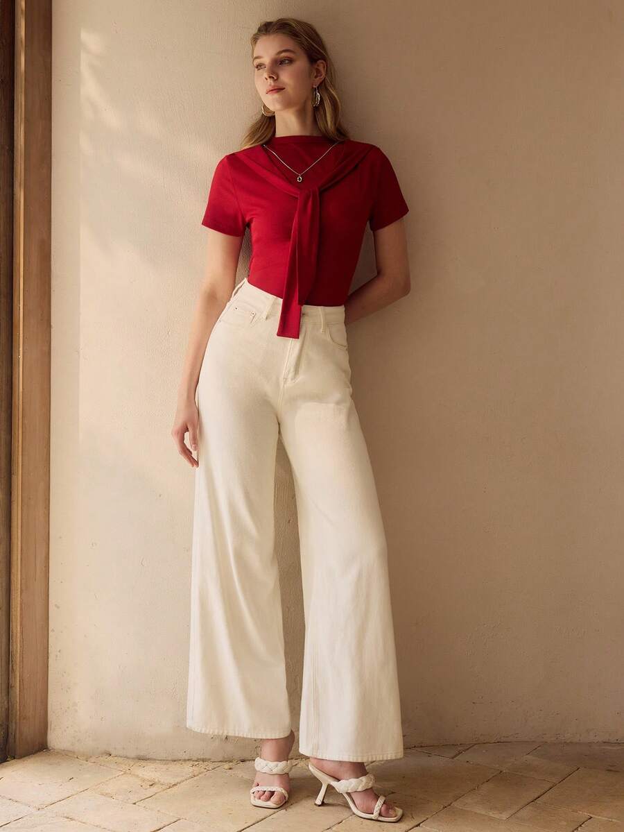 Blusa Canelada com Laço Feminina Elegante | Boutique