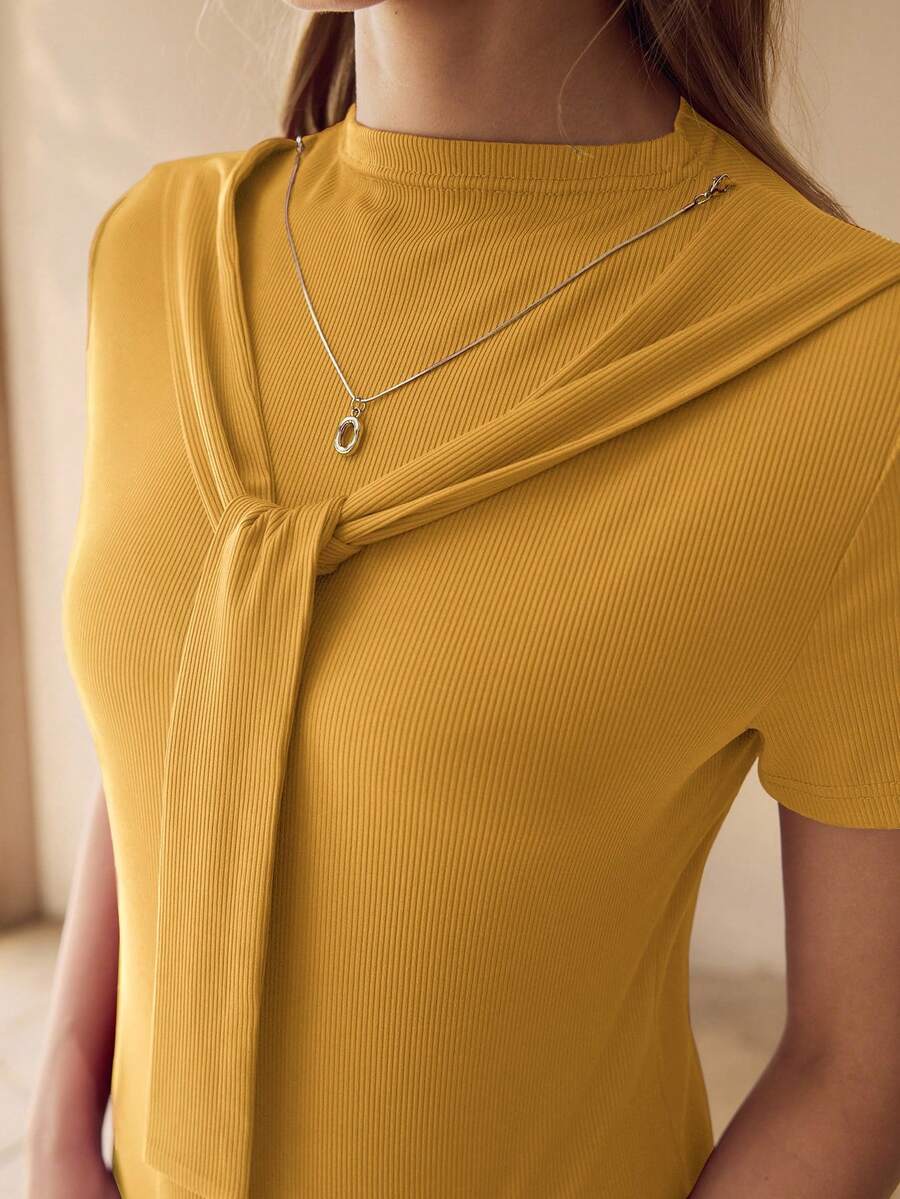 Blusa Canelada com Laço Feminina Elegante | Boutique