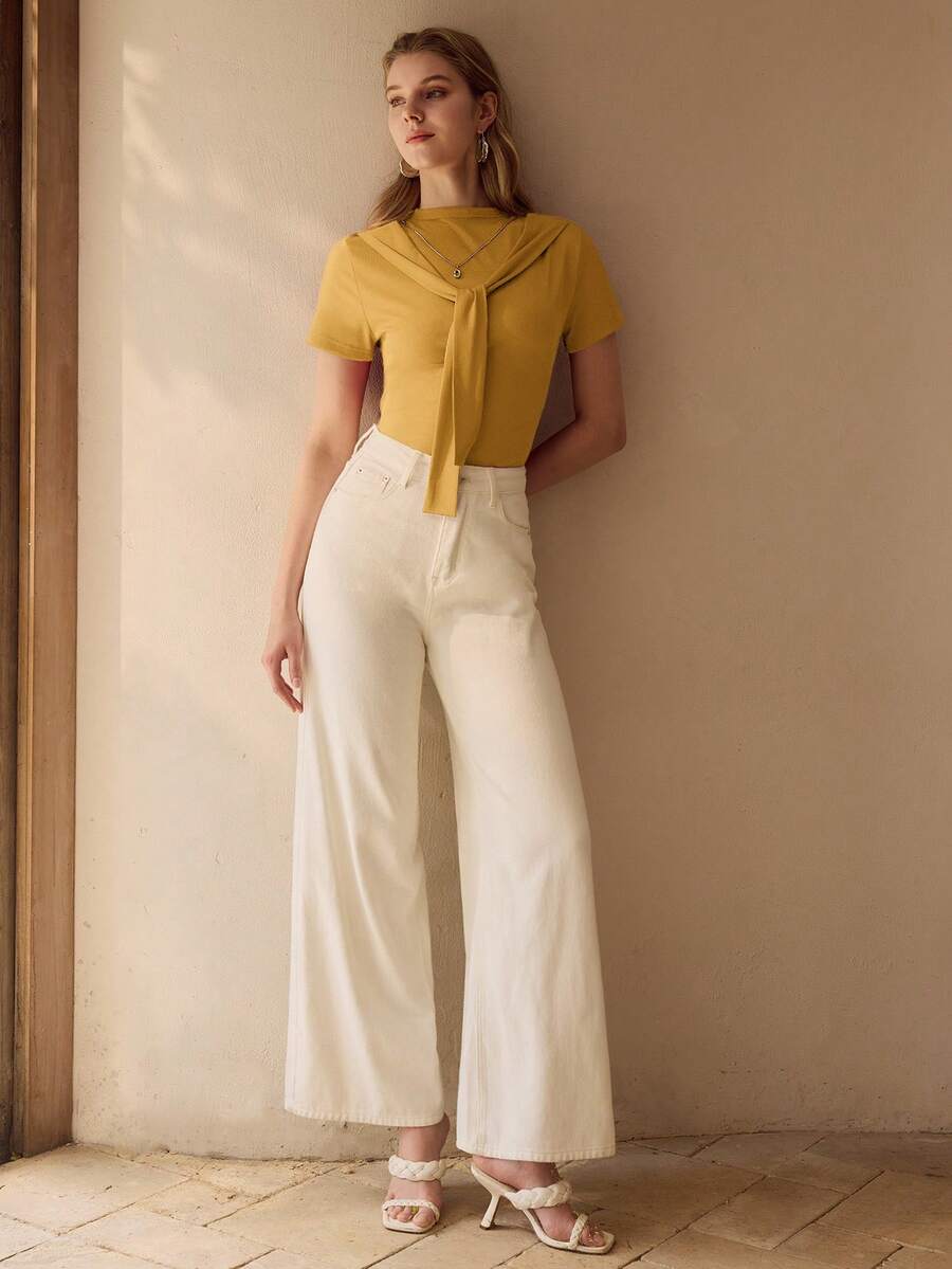 Blusa Canelada com Laço Feminina Elegante | Boutique