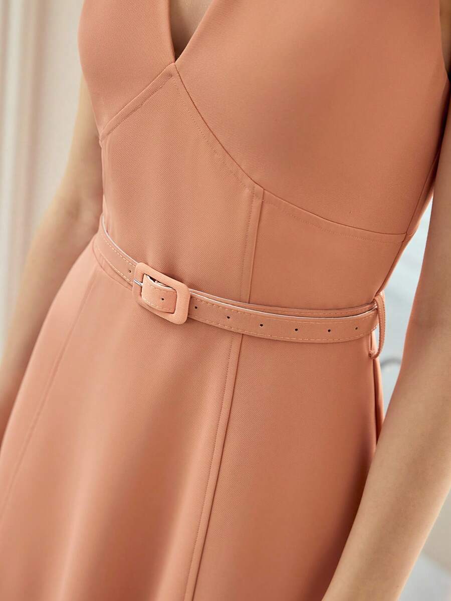 Vestido Midi Feminino - Decote em V Leve e Elegante