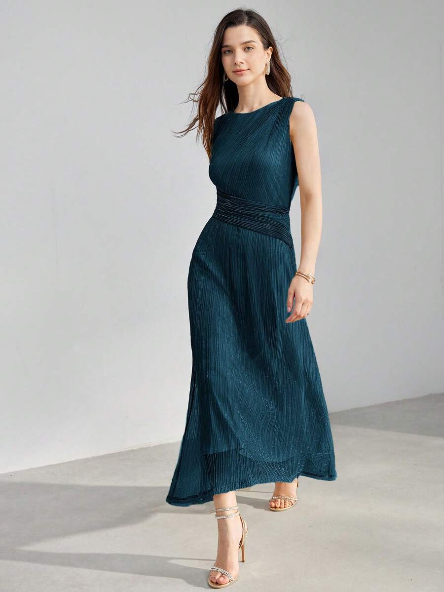 Vestido Sem Mangas Premium - Textura Fluida