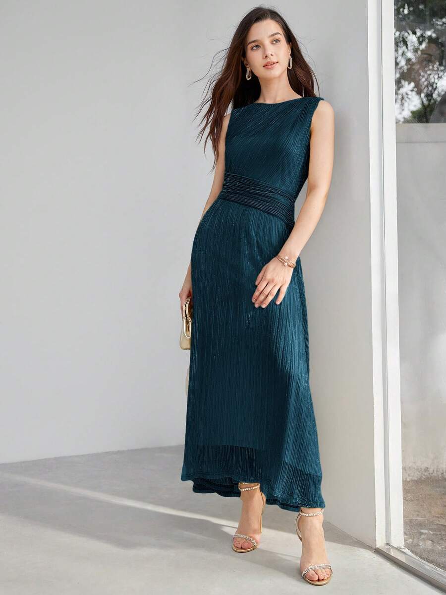 Vestido Sem Mangas Premium - Textura Fluida