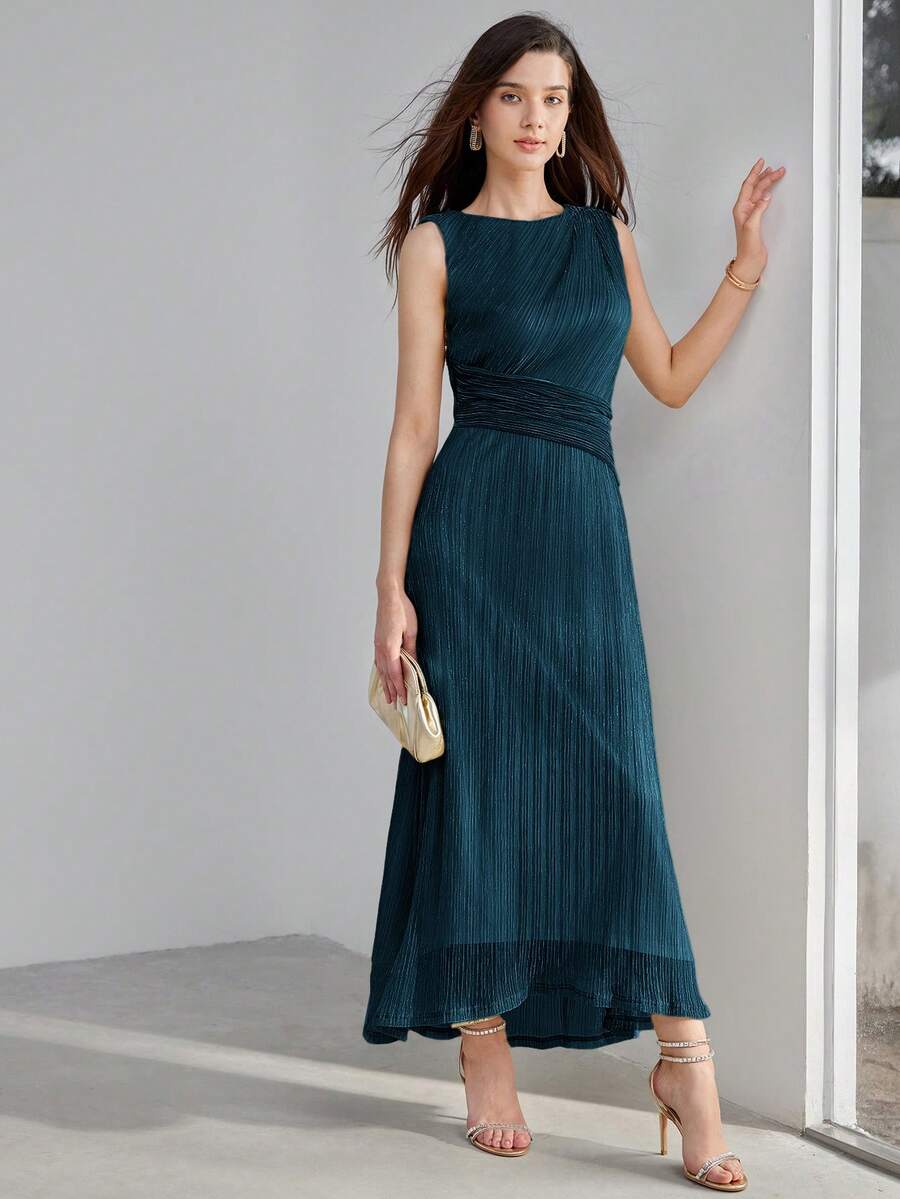Vestido Sem Mangas Premium - Textura Fluida