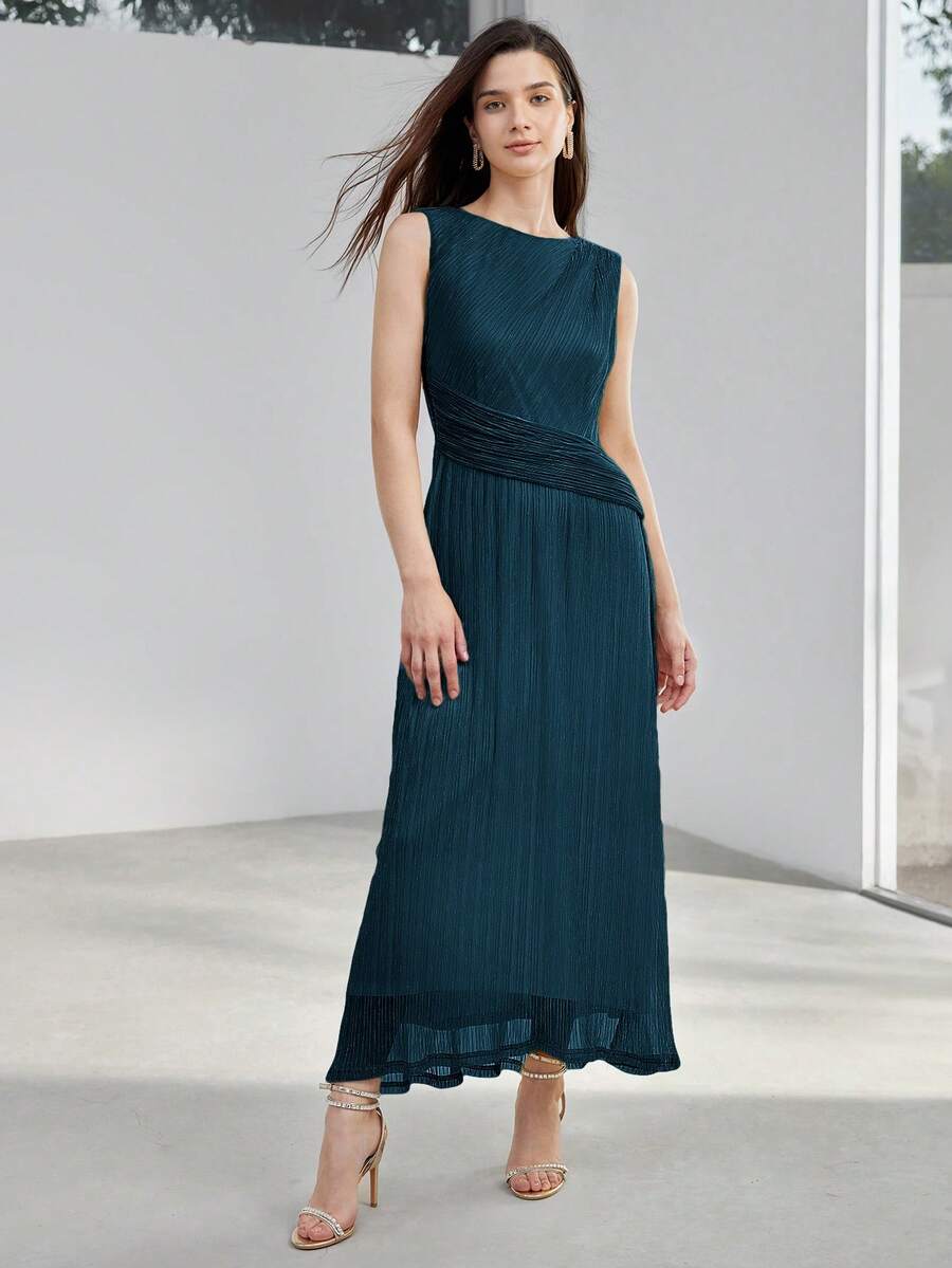 Vestido Sem Mangas Premium - Textura Fluida
