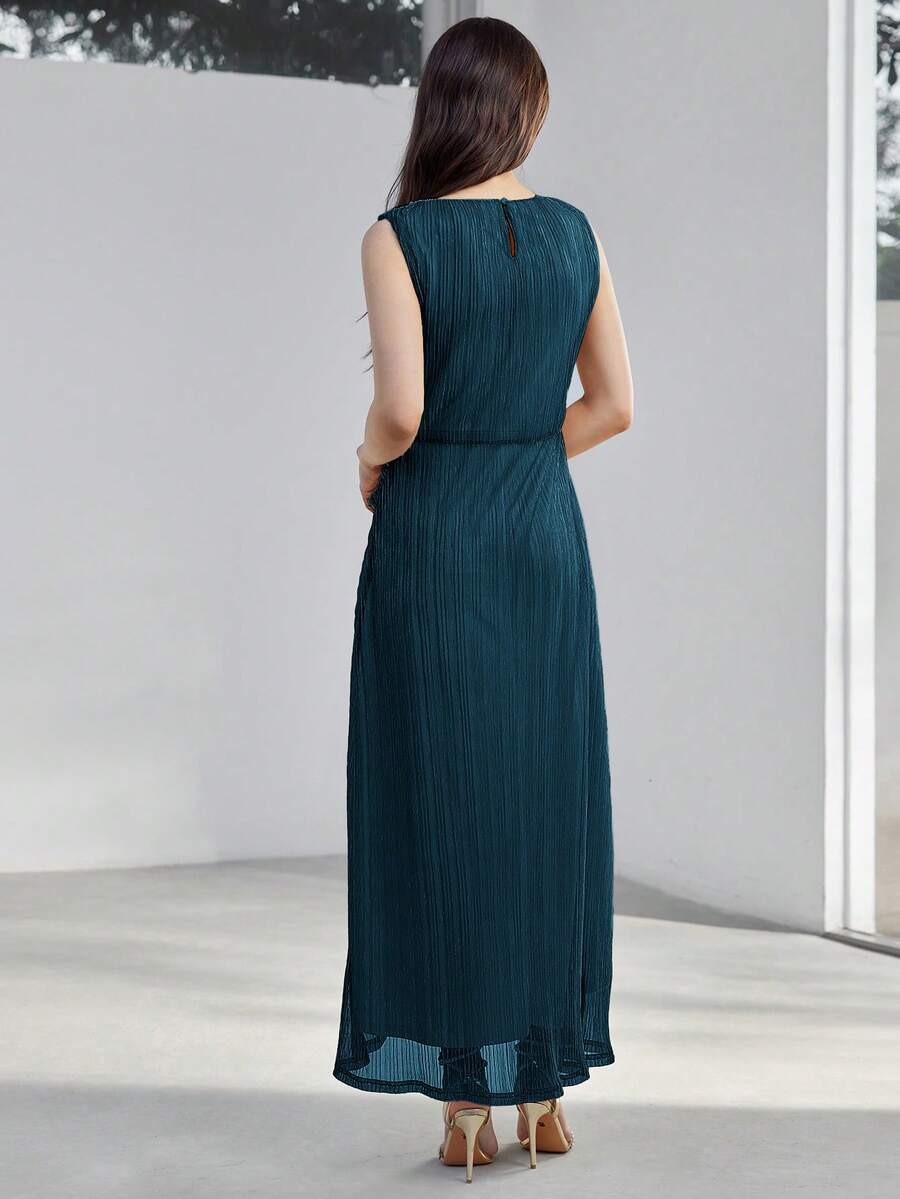 Vestido Sem Mangas Premium - Textura Fluida