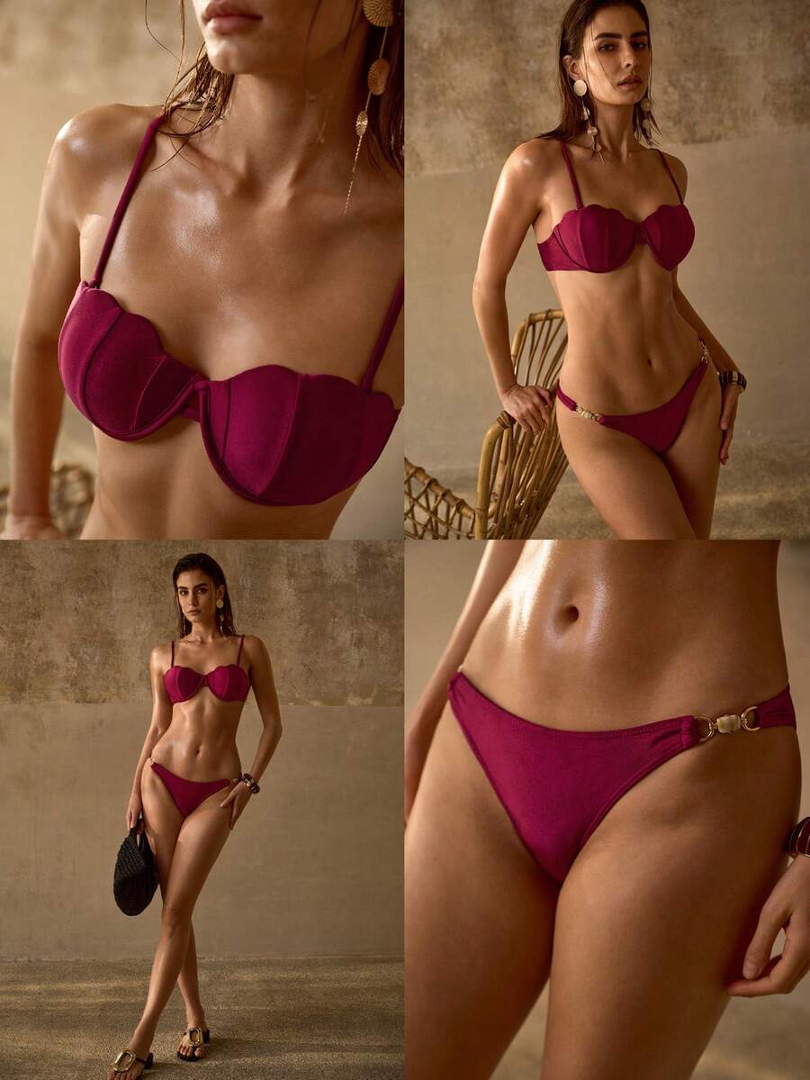 Maiô Feminino Premium - Alças Finas e Borda Recortada