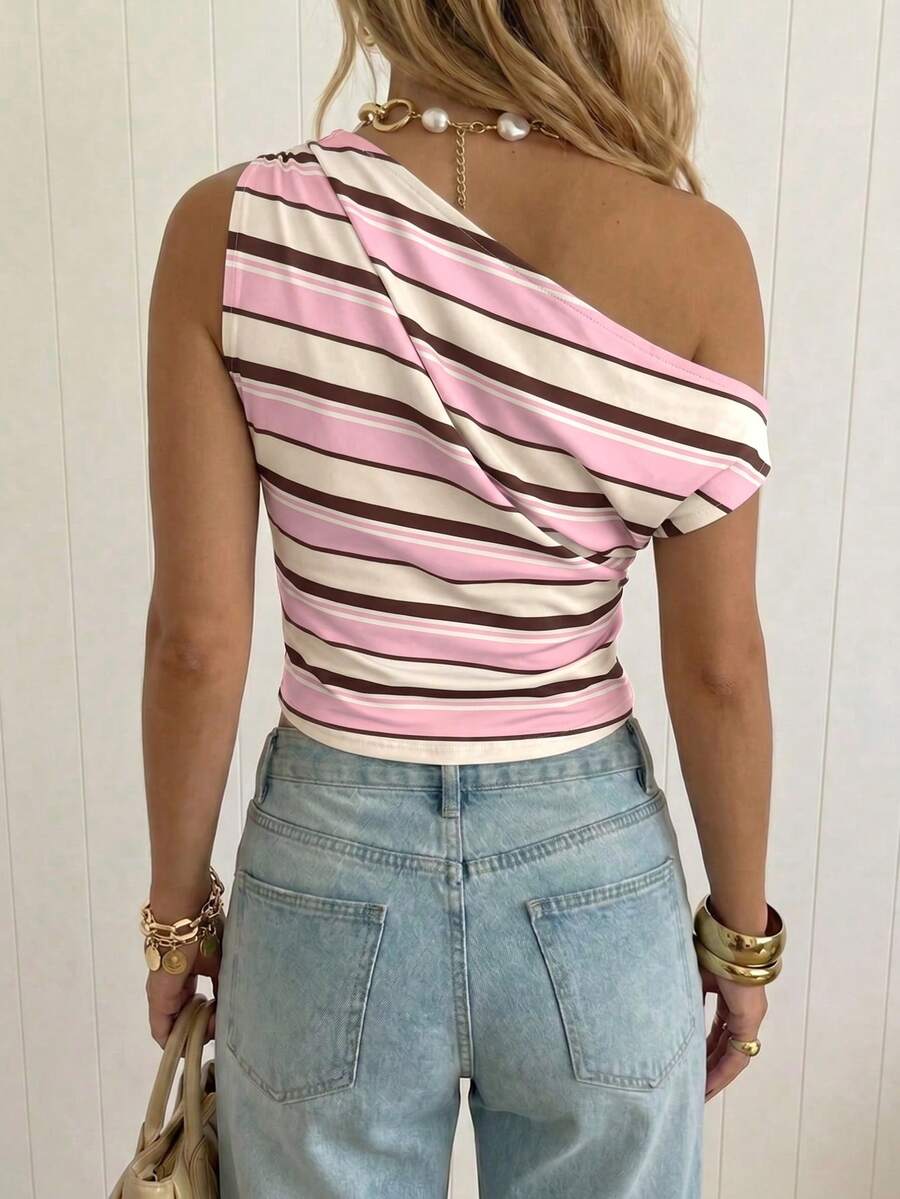 Top Cropped Feminino - Estilo Minimalista Chic com Estampa Poá